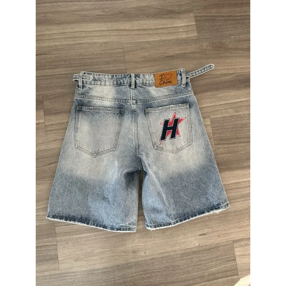 HMDD H Star Crystal Jorts Denim Shorts Size XSmall - Picture 5 of 5